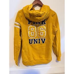 VTG Womens Pink Victoria Secret Yellow Embroidered University Size Large